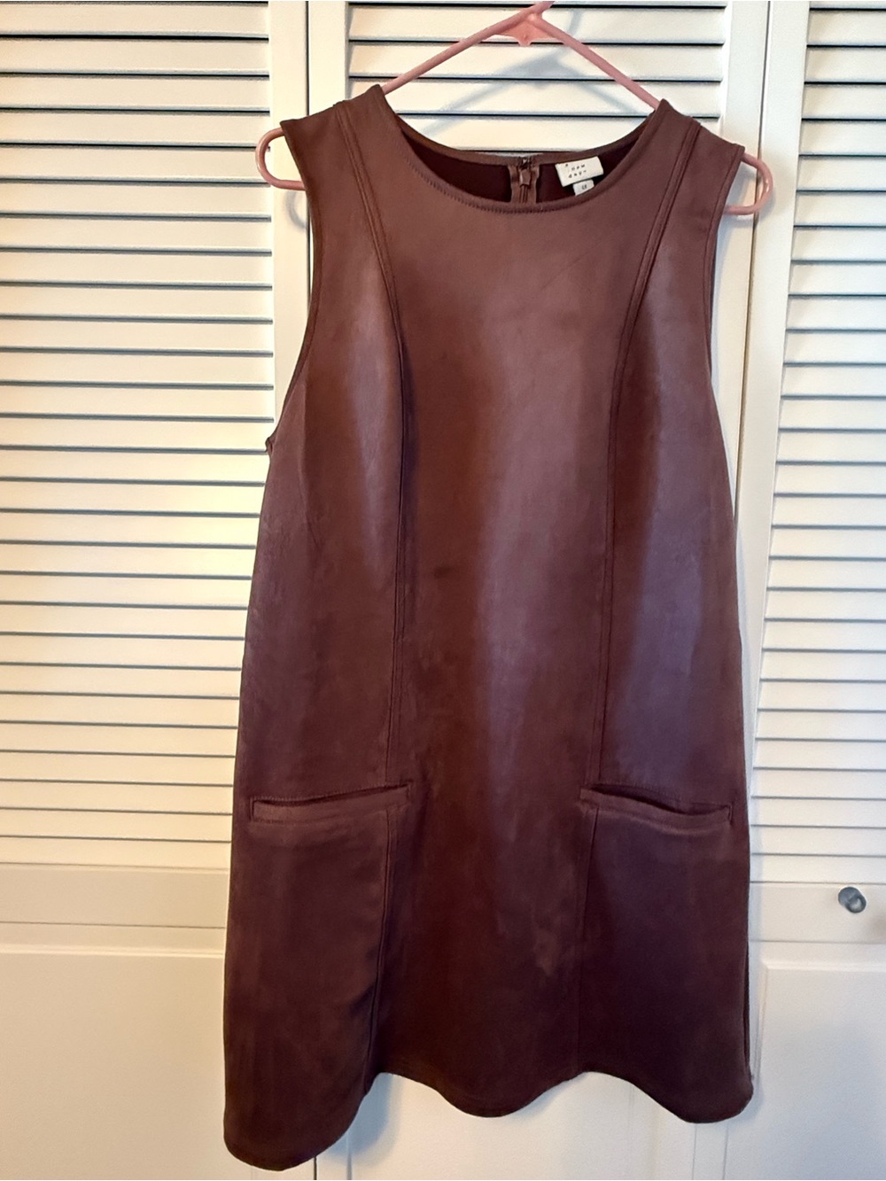 Target a new day brown faux suede Sleeveless Shift Dress
